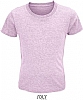 Camiseta Organica Crusader Infantil Jaspeada Sols - Color Rosa Jaspeado